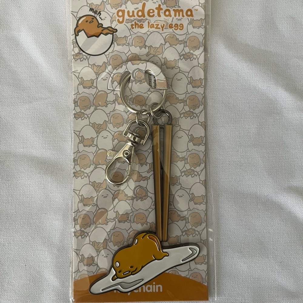 Gudetama: Chopsticks Metal Keychain